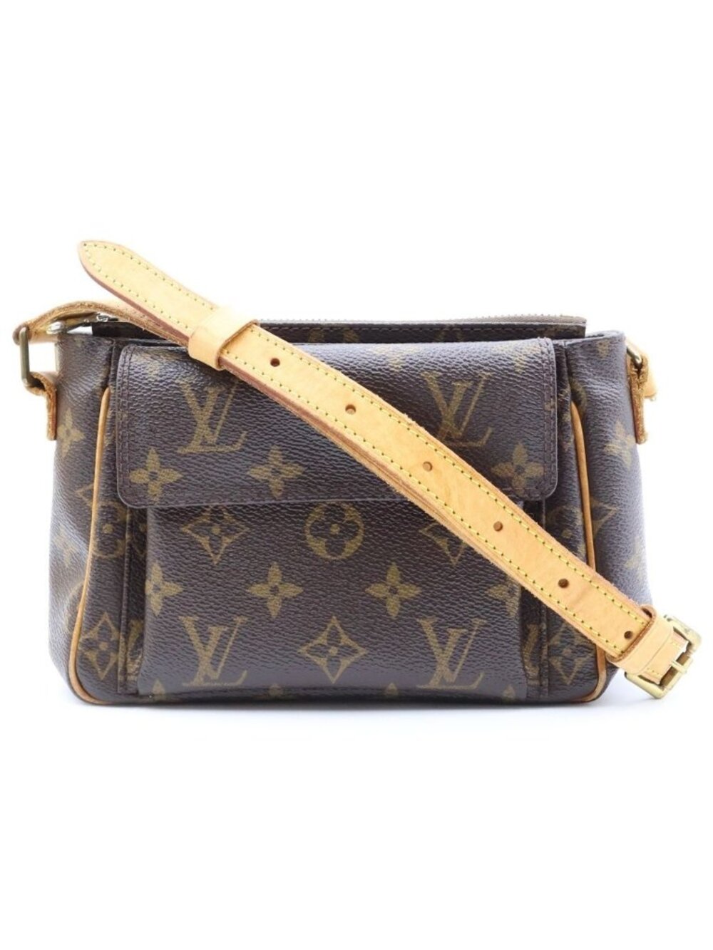 Louis Vuitton PM Shoulder Bag Monogram Leather Brown
